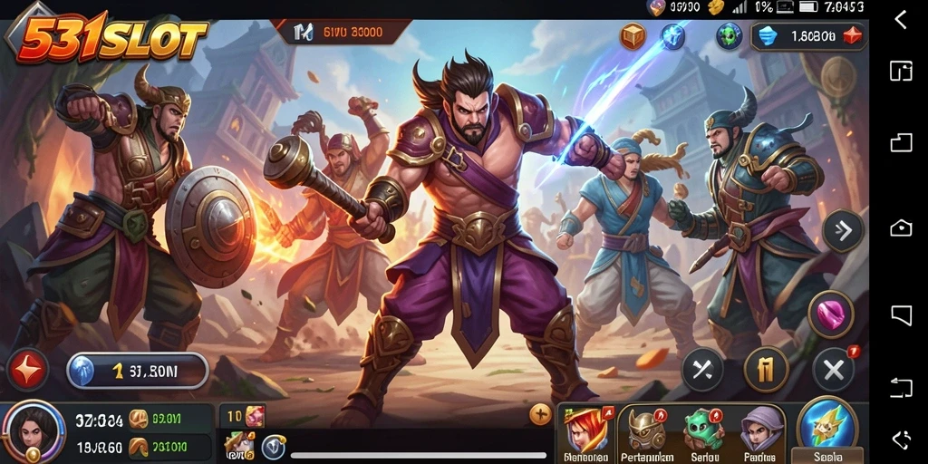 Tampilan seru dari gameplay Fighting di 531SLOT.