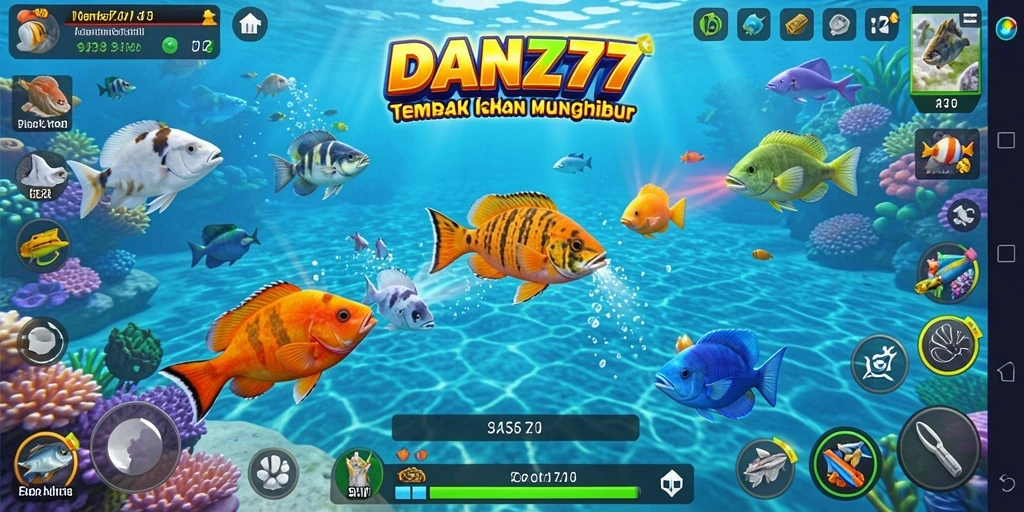 Tampilan gameplay menarik dari DAN777 saat menangkap ikan.