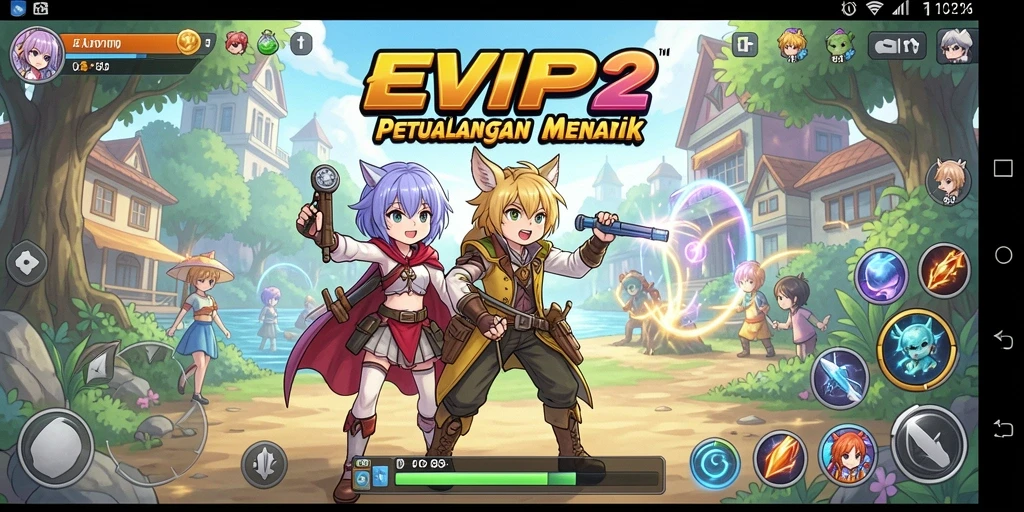 Gameplay seru di dunia Anime yang penuh warna.