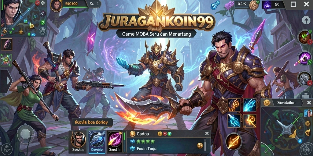 Tampilan action gameplay seru dalam JURAGANKOIN99.