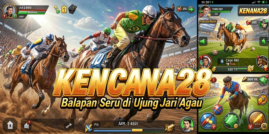 Screenshot gameplay KENCANA28 menunjukkan aksi balapan yang menegangkan dan cepat.