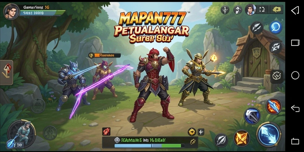 Screenshot MAPAN777 menunjukkan aksi pertempuran seru dalam dunia RPG.