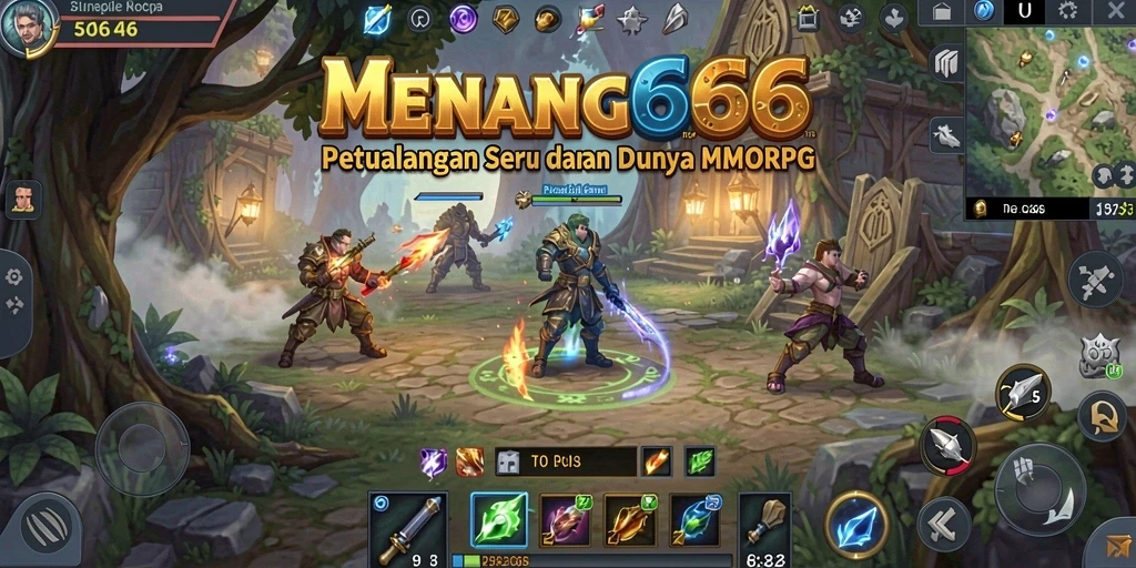Screenshot gameplay MMORPG yang menampilkan pertempuran mendebarkan.
