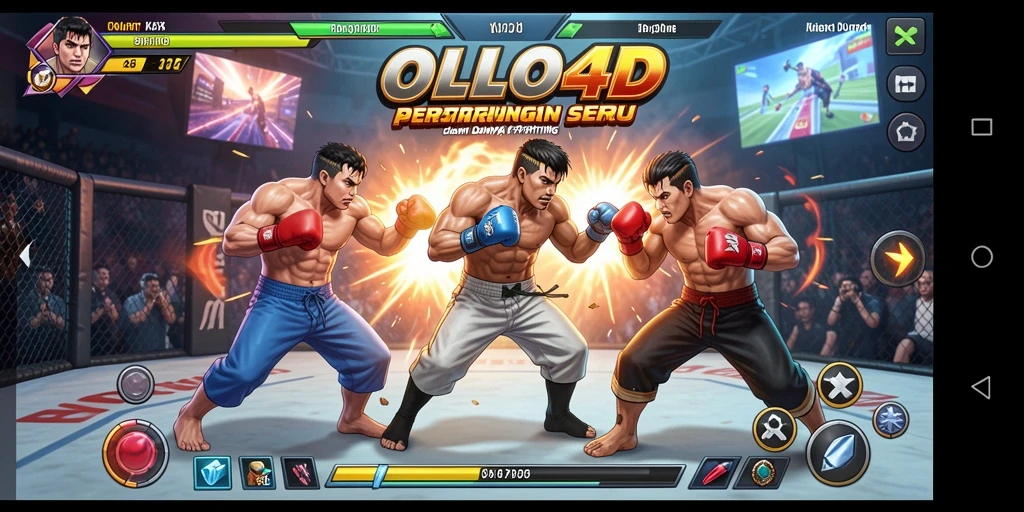 Tampilan gameplay seru dari OLLO4D yang menampilkan pertarungan epic.