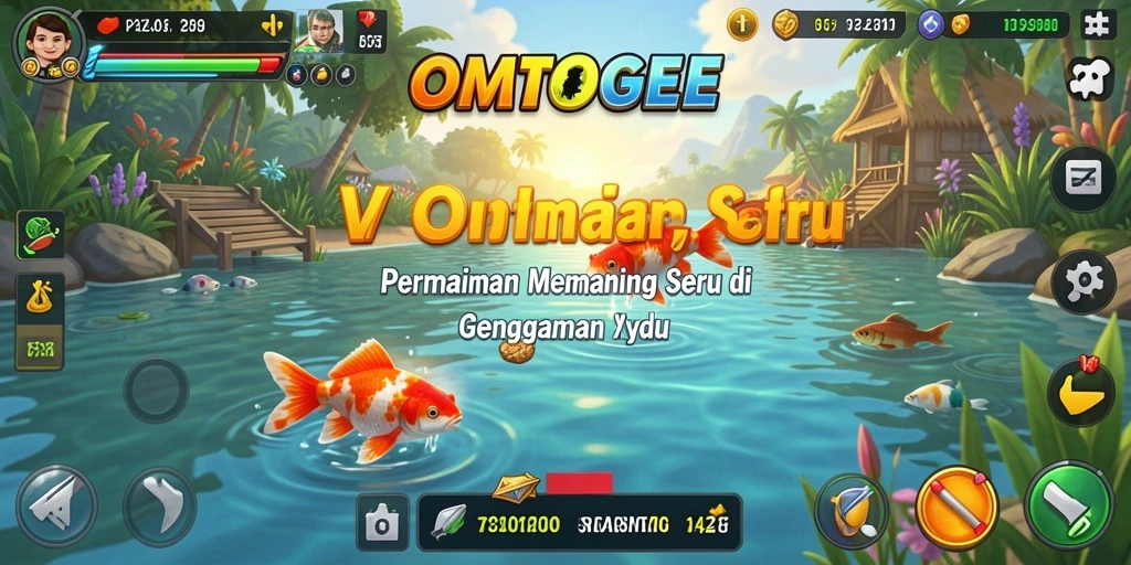 Tampilan gameplay OMTOGEL yang menarik saat memancing.