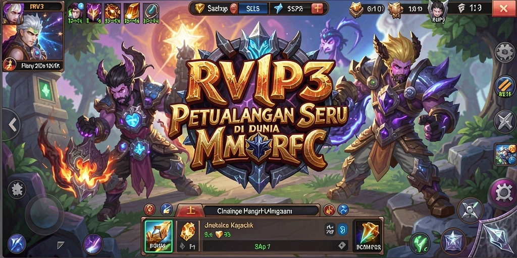 Tangkapan layar gameplay RVIP3 menunjukkan aksi seru dalam dunia MMORPG.